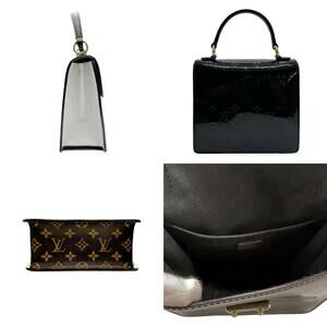 Louis Vuitton Bag Epi Black White Spring Vernis Shoulder Leather Street Monogram